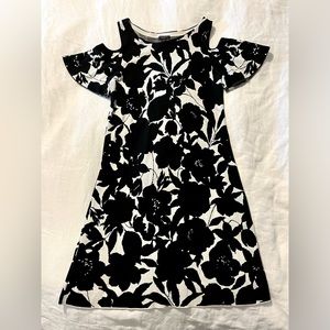 Ann Taylor Petite Floral Off Shoulder Sleeve Dress